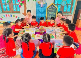 TRƯỜNG MẦM NON KỲ PHƯƠNG HƯỞNG ỨNG NGÀY HỘI "ĐỌC SÁCH"