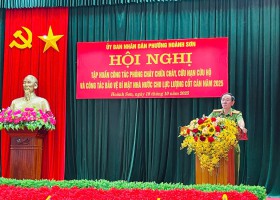 CBQL TRƯỜNG MẦM NON KỲ PHƯƠNG THAM GIA TẬP HUẤN PCCC, CNCH